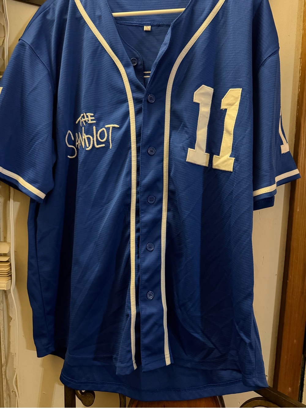 Blue 'The Sandlot' Number 11 Men's Baseball Jersey